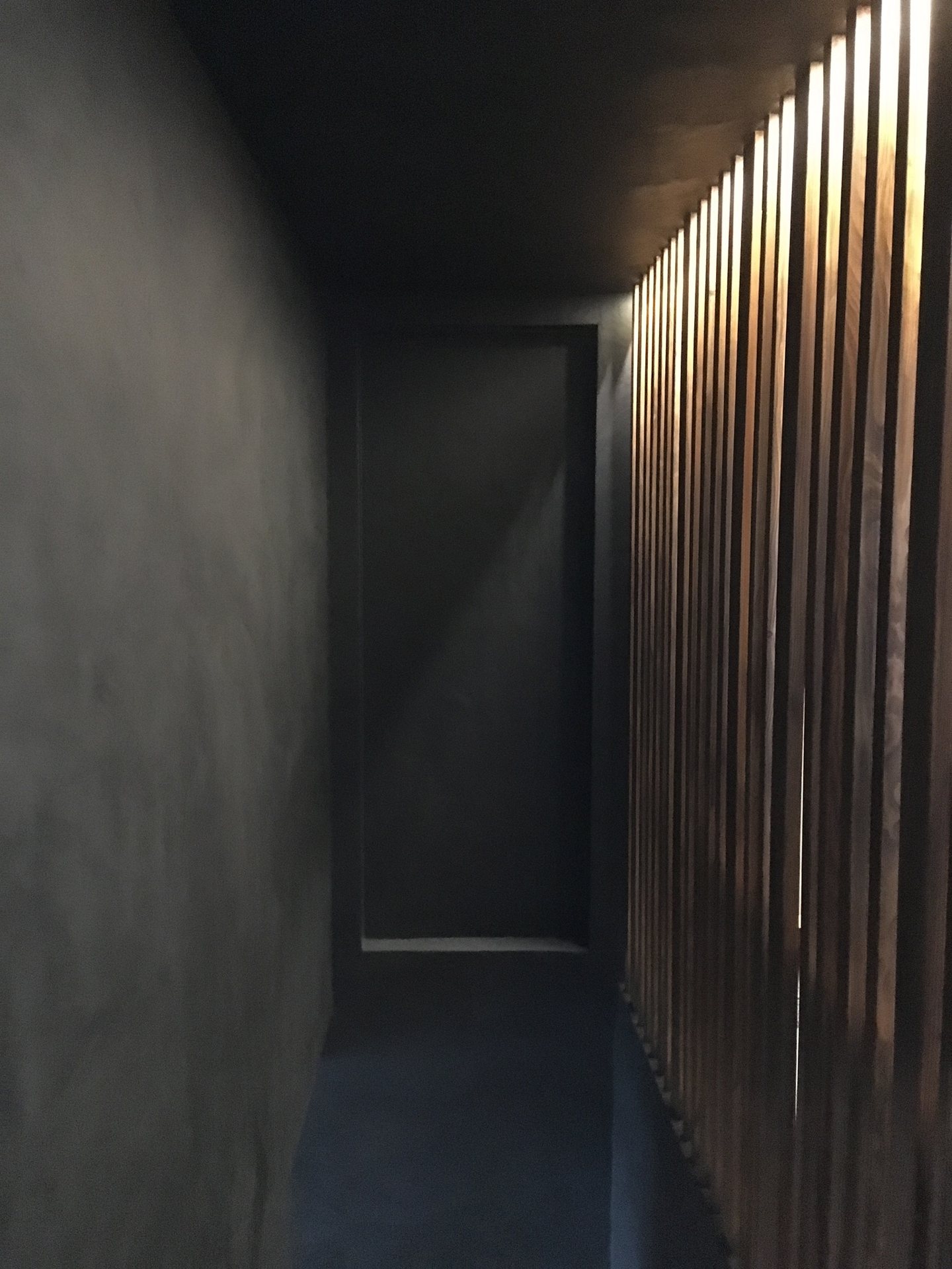 Couloir enduit et claire-voie